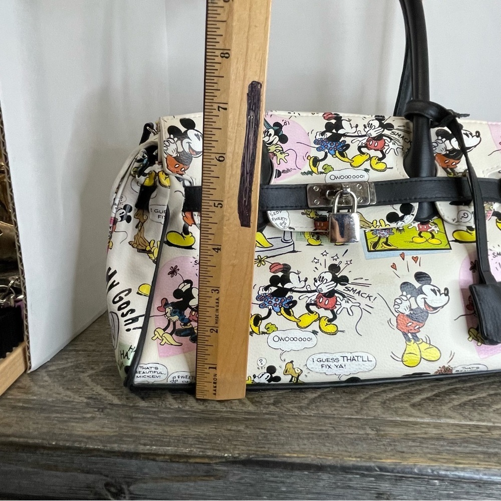 Disney Mickey Mouse Comic Print Handbag Shoulder bag. Used. Rare. - Picture 10 of 14